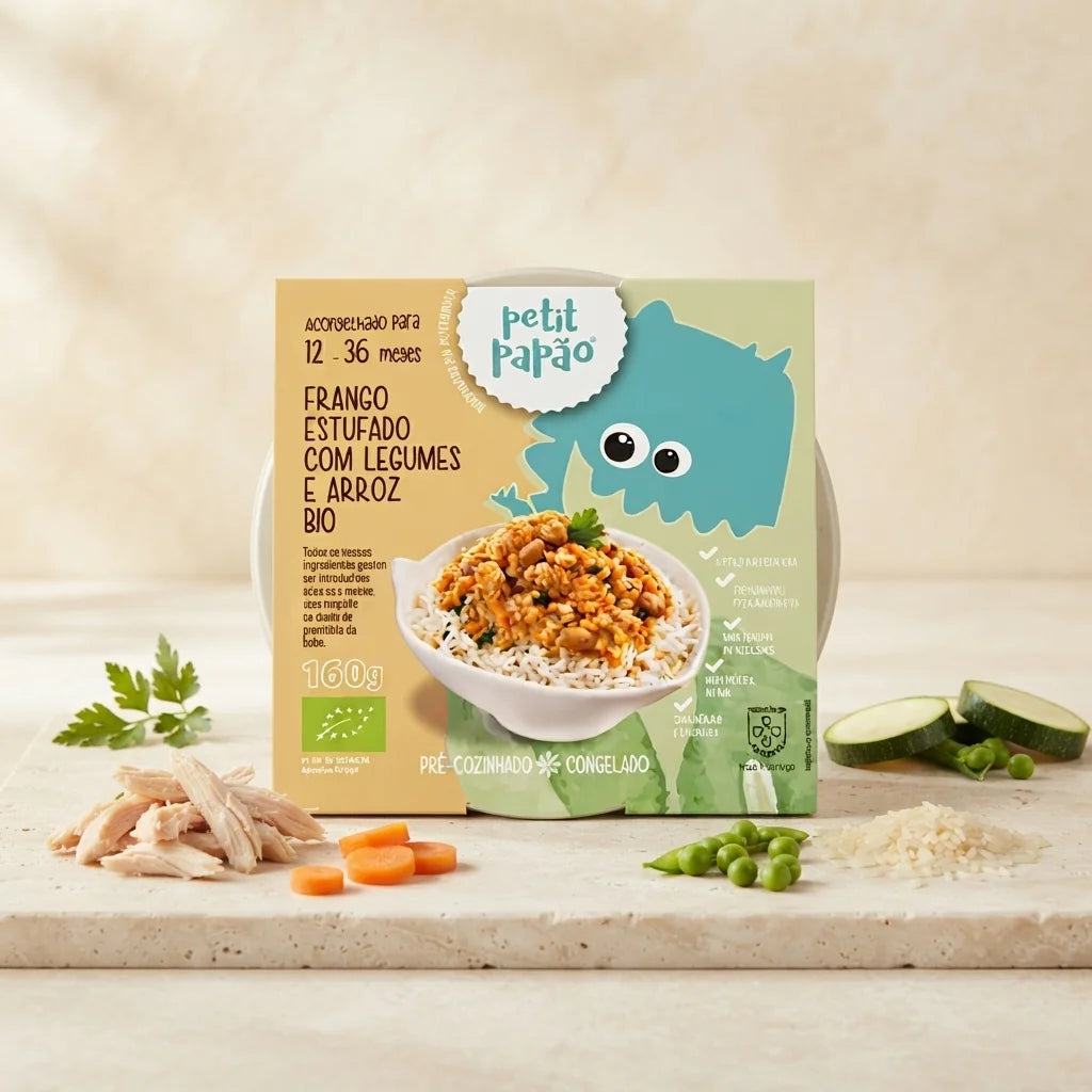 Frango Estufado c/ Legumes e Arroz BIO Petit Papão®