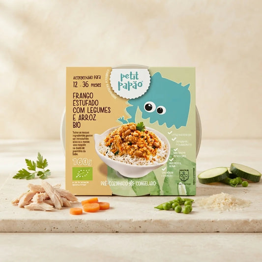 Frango Estufado c/ Legumes e Arroz BIO Petit Papão®