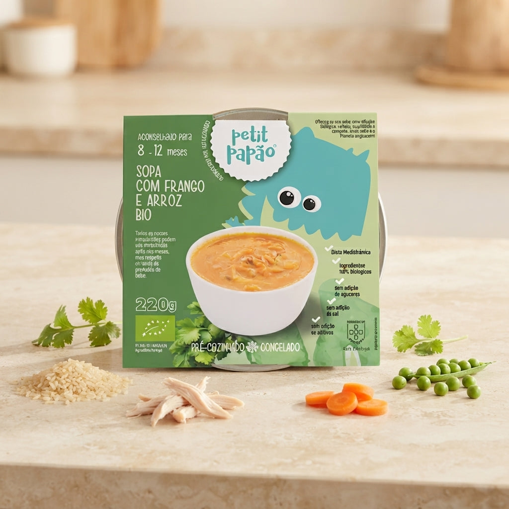 Sopa com Frango e Arroz BIO Petit Papão®