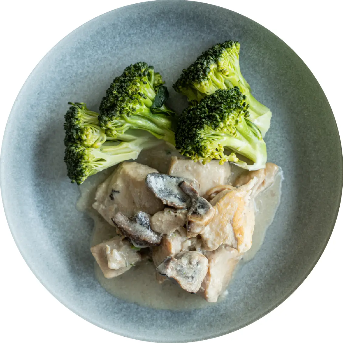 Prato com strogonoff de frango low carb