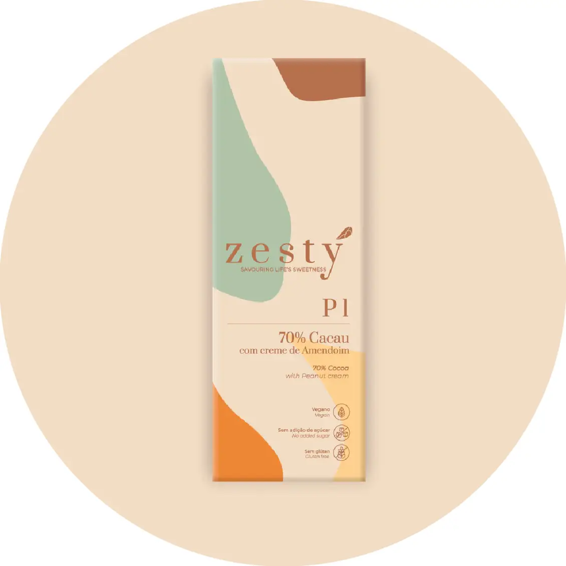 Chocolate cacau e amendoim